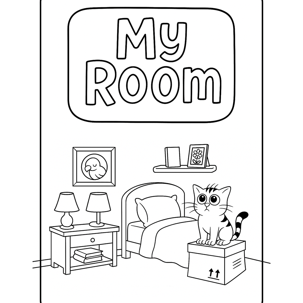Flashcard Từ Vựng Tiếng Anh Chủ Đề: My Room – Phòng Của Bé 🎨🧸