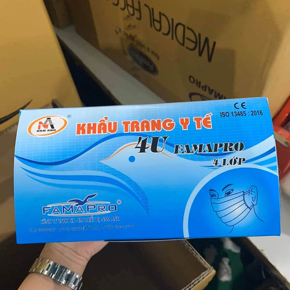 Khẩu Trang Y Tế Kháng Khuẩn FamaPro bao gồm 4 lớp