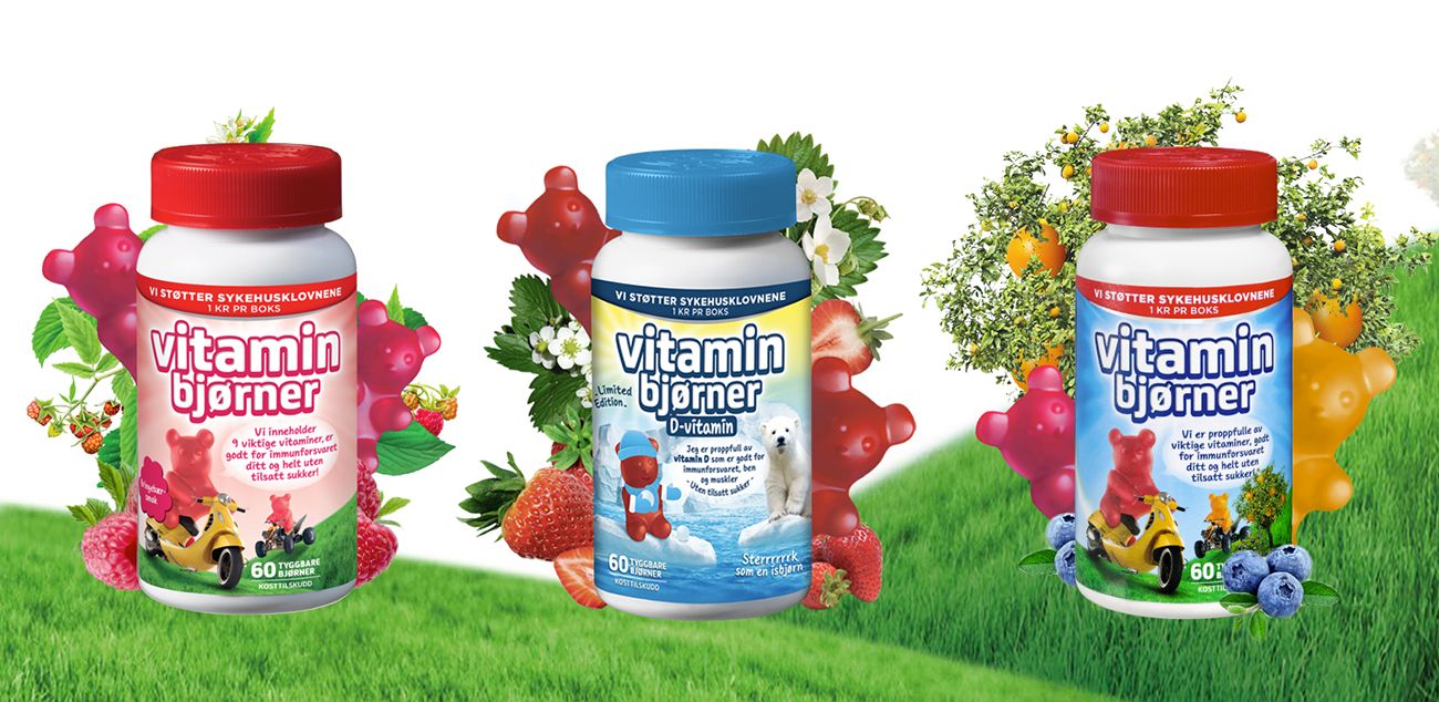 Vitamin Gấu Bjørner | Hương vị quả mâm xôi (60 Viên)