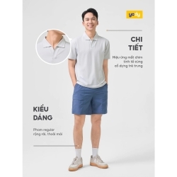Áo polo nam Yody dệt mắt chim nẹp chéo phong cách trẻ trung MCPO25S056