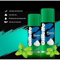 Bọt Cạo Râu GILLETTE Hương Chanh/ Bạc Hà Chai 175g