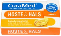 Curamed Hoste & Hals Honning | Viên ngậm GIẢM HO mật ong và gừng | Hộp 16 viên