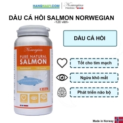 Dầu cá hồi tinh khiết Norwegian Pure Natural Salmon Nauy - Hộp 120 viên