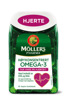 Dầu cá Omega 3 Möller's Pharma Hjerte |  Hỗ trợ Tim mạch | hộp 80 viên