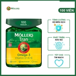 Dầu cá Omega 3 Moller's Trankapsler | Hỗ trợ Não | Hộp 100 viên