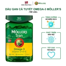 Dầu cá Omega 3 Moller's Trankapsler | Hỗ trợ Não | Hộp 160 viên