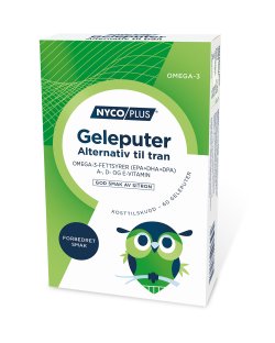 Dầu cá Omega 3 Nycoplus Geleputer cho bé từ 3 tuổi vị chanh | 60 Viên