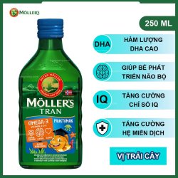 Dầu Cá Moller's Tran Fruktsmak 250ml Vitamin A-D-E - Hương vị trái cây