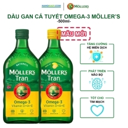 Dầu gan cá tuyết Omega 3 Mollers Tran Naturell, Sitron (500ml) - Nội địa Na Uy
