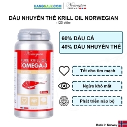 Dầu nhuyễn thể Norwegian Pure Natural Krill Oil Nauy - Hộp 120 viên