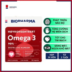 Hoykonsentrert BIOPHARMA | Dầu cá cô đặc Omega 3  | Hộp 30 viên