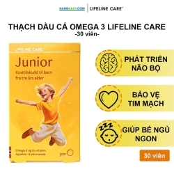 Lifeline Care Junior bổ sung Omega 3, vitamin D | Cho bé từ 3 tuổi | Hộp 30 viên