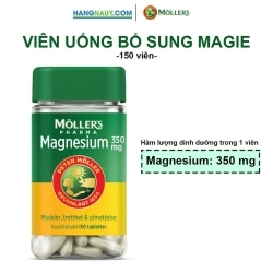 Magnesium Mollers 350mg  Viên uống bổ sung nội địa Na Uy | Hộp 150 viên