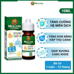 Vitamin D3  Draper Moller’s | Cho bé từ 1 tuần tuổi (10ml)
