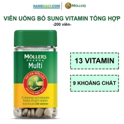 Mollers Pharma Multi  Viên uống bổ sung Vitamin tổng hợp Nội địa Na Uy | Hộp 200 viên