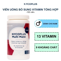 Viên uống bổ sung vitamin và khoáng chất dành cho nam Multi Mann NYCOPLUS Na Uy  | Hộp 100 Viên