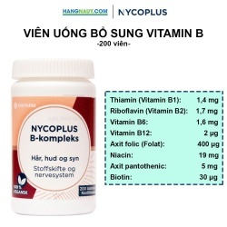 Viên uống bổ sung Vitamin Nycoplus B-kompleks tabletter | Hộp 200 viên