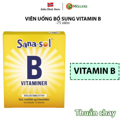 Sana-sol Vitamin B - Viên uống bổ sung Vitamin B nội địa Na Uy (75 viên)