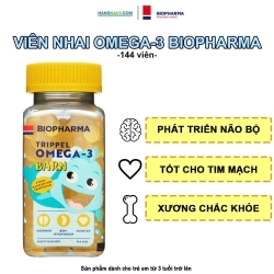 Viên nhai bổ sung DHA trẻ em Trippel Omega-3 Barn Biopharma | Hộp 144 viên