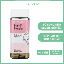Viên uống đẹp tóc và móng GEVITA SHE nội địa Na Uy | Hộp 90 viên